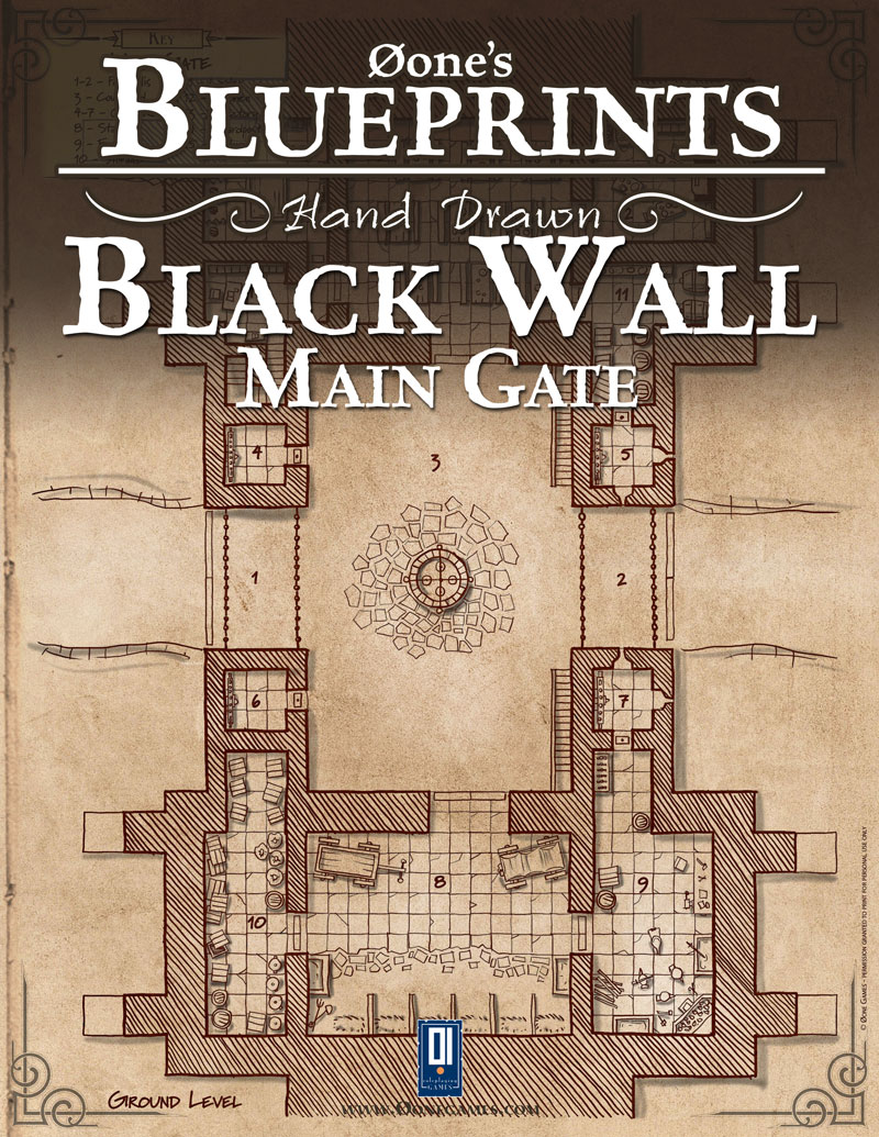 Øone\'s Blueprints - Hand Drawn – Black Wall: Main Gate