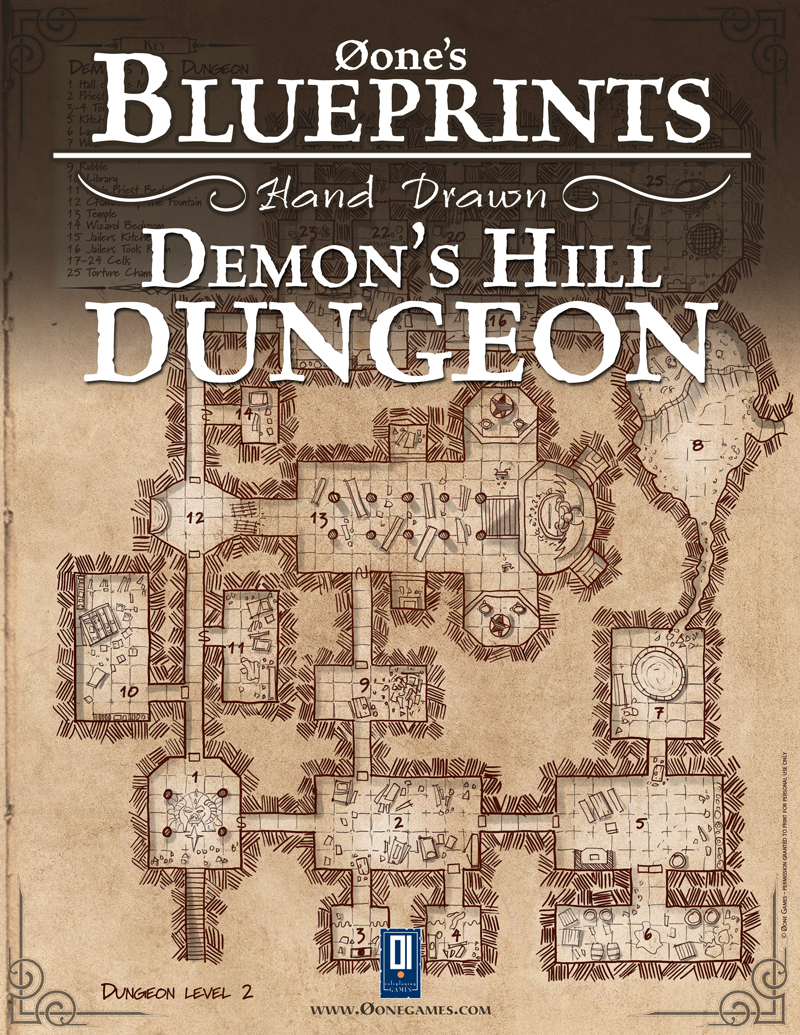 Øone\'s Blueprints - Hand Drawn: Demon\'s Hill Dungeon