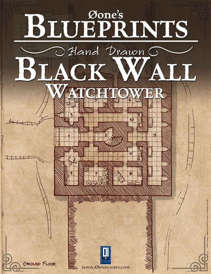 Øone\'s Blueprints - Hand Drawn – Black Wall: Watchtower