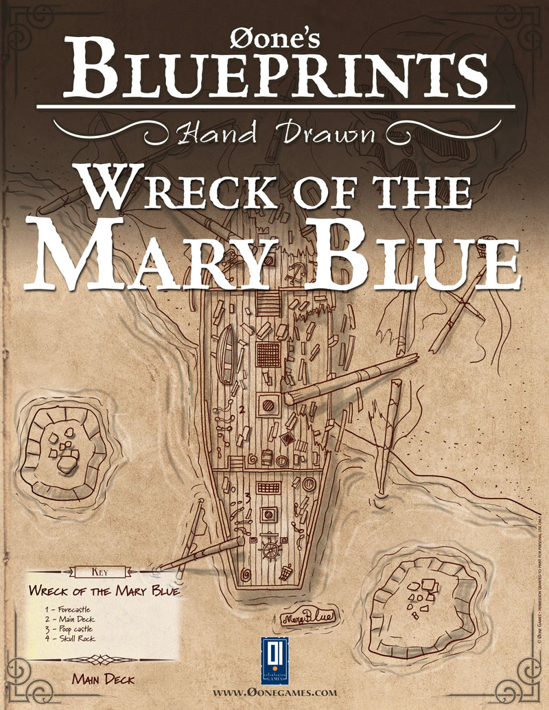 Øone\'s Blueprints - Hand Drawn – Wreck of Mary Blue